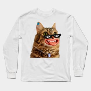 Cute crazy cat Long Sleeve T-Shirt